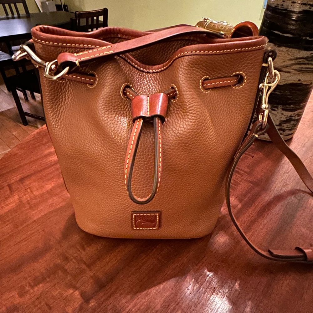 Dooney & Bourke Pebble Leather drawstring crossbody
